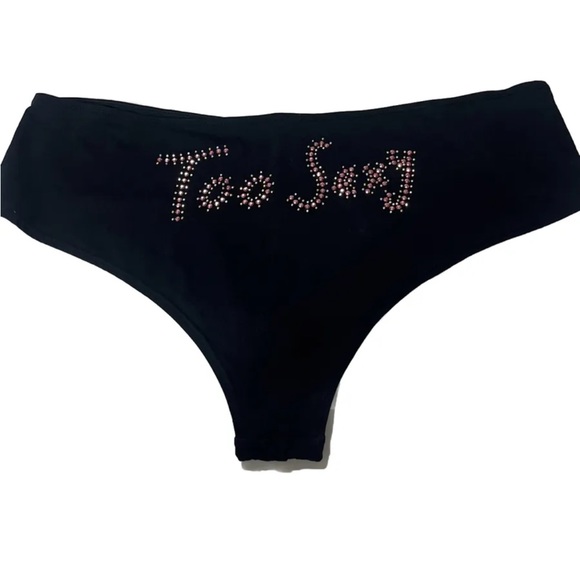 Victoria’s Secret two sexy panties, size large stretchy, black color - Picture 1 of 5